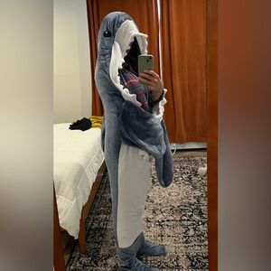 Shark onesie in Blue and White